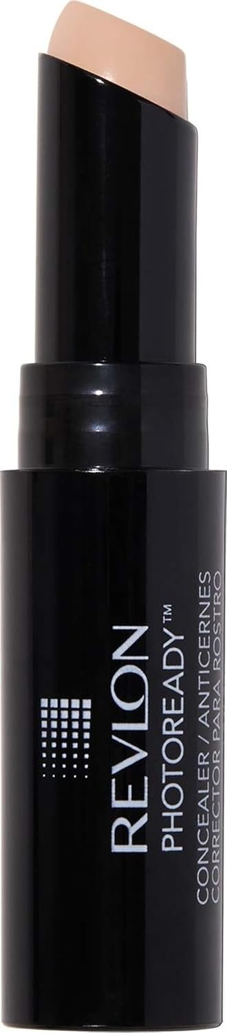 Revlon Concealer Stick, PhotoReady Face Makeup for All Skin Types, Longwear Medium- Full Coverage with Creamy Finish, Lightweight Formula, 001 Fair, 0.11 Oz