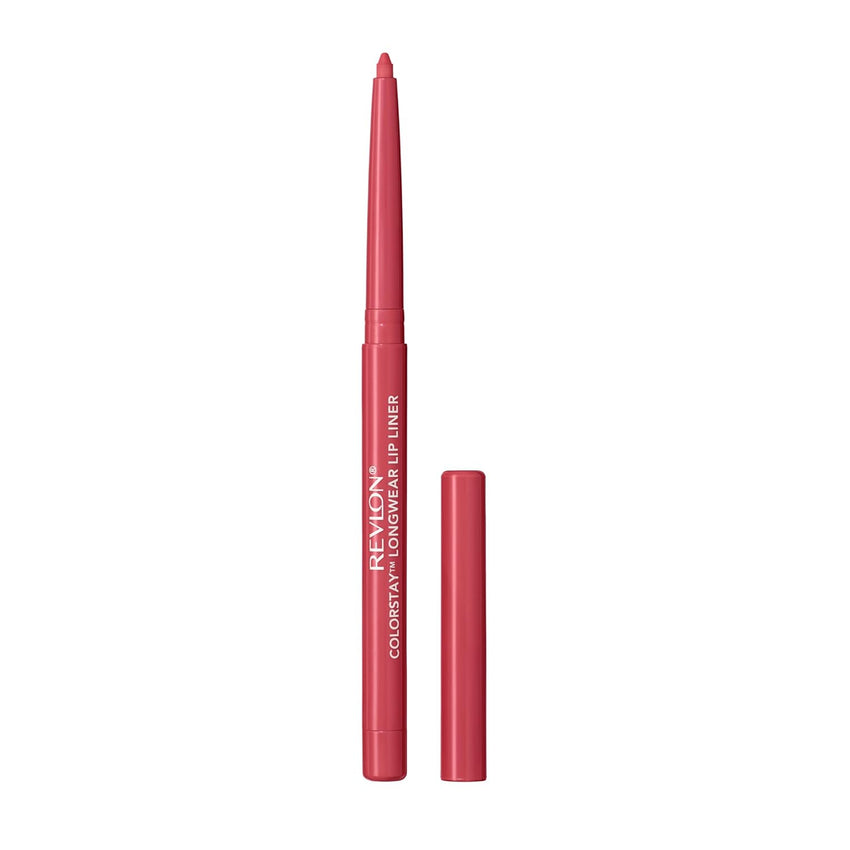 Revlon Colorstay Lip Liner Makeup with Built-in-Sharpener, Longwear Rich Colors, Smooth Application, 650 Pink, 0.01 oz