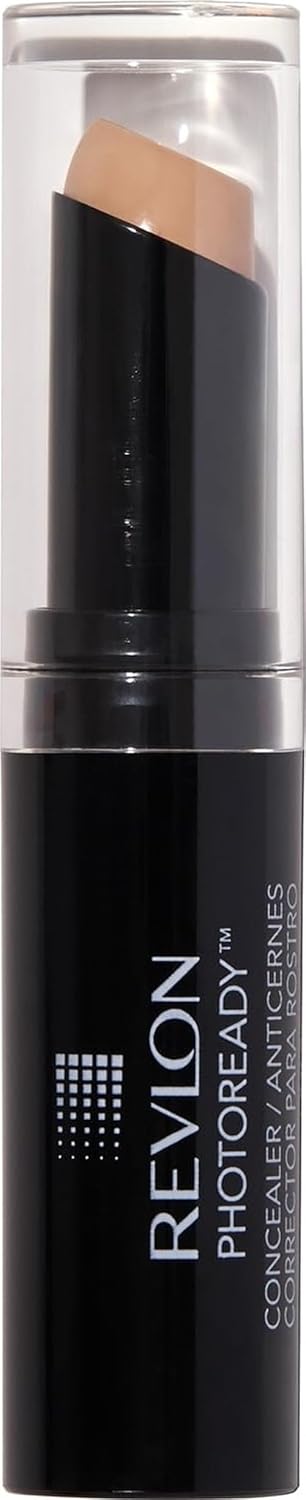 Revlon Concealer Stick, PhotoReady Face Makeup for All Skin Types, Longwear Medium- Full Coverage with Creamy Finish, Lightweight Formula, 003 Light Medium, 0.11 Oz