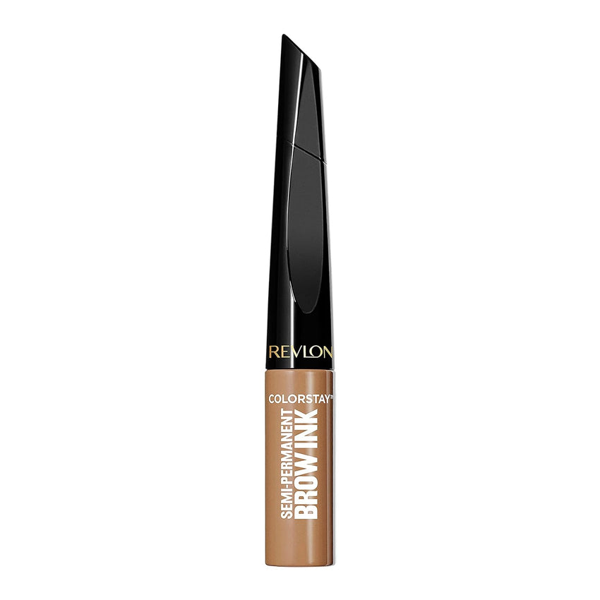 Revlon ColorStay 5-in-1 Semi-Permanent Brow Ink with Spoolie Brush, Waterproof, Transfer-Proof, Eyebrow Makeup, Easy to Remove, 350 Blonde Ink, 0.09 fl oz