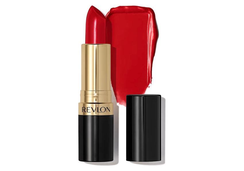 Revlon Super Lustrous Lipstick, Creamy Formula For Soft, Fuller-Looking Lips, Moisturized Feel, 775 Super Red, 0.15 oz