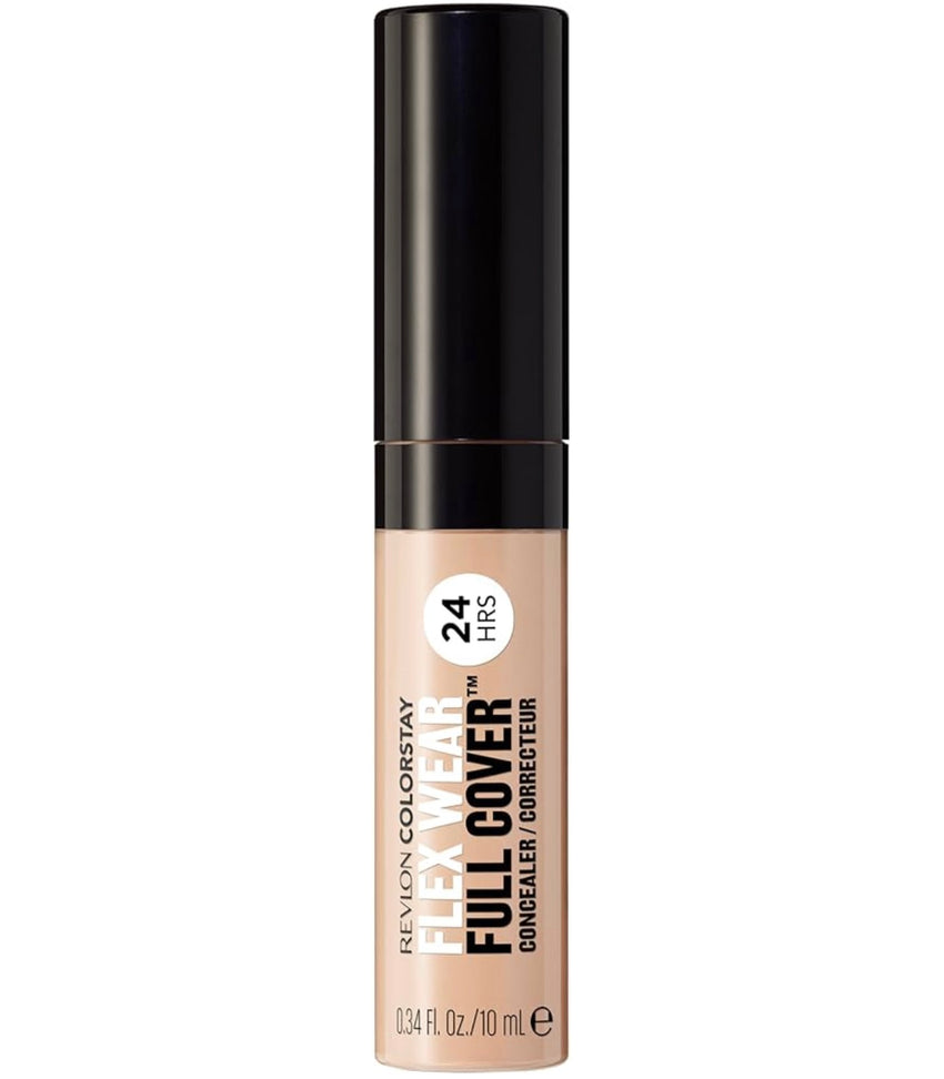 Revlon ColorStay Flex Wear, Full Cover Non-Creasing Concealer, Infused with Hyaluronic Acid & Vitamin E, Flexible Longwear, 005 Fair, 0.34 Fl Oz