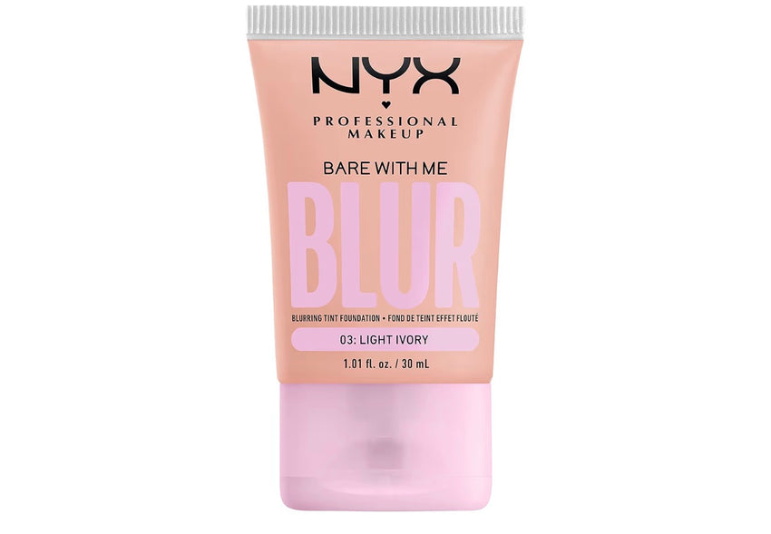 NYX PROFESSIONAL MAKEUP Bare With Me Blur Skin Tint Foundation Make Up with Matcha, Glycerin & Niacinamide - Light Ivory