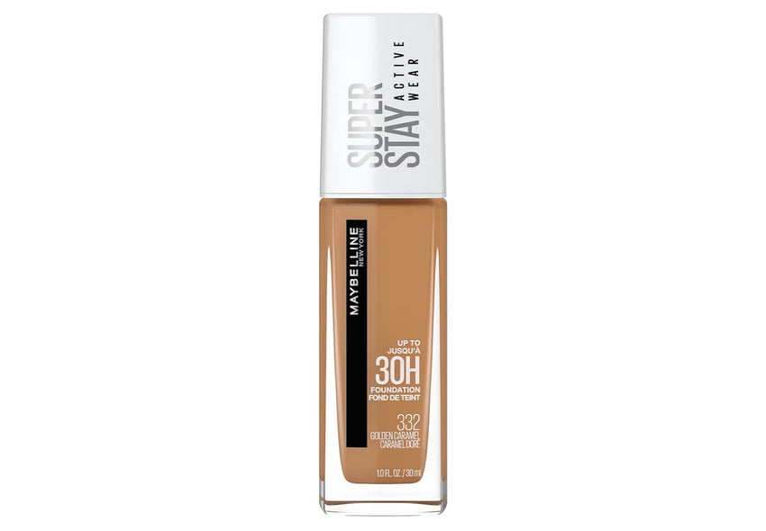 Maybelline Super Stay Full Coverage Liquid Foundation Active Wear Makeup, Golden Caramel